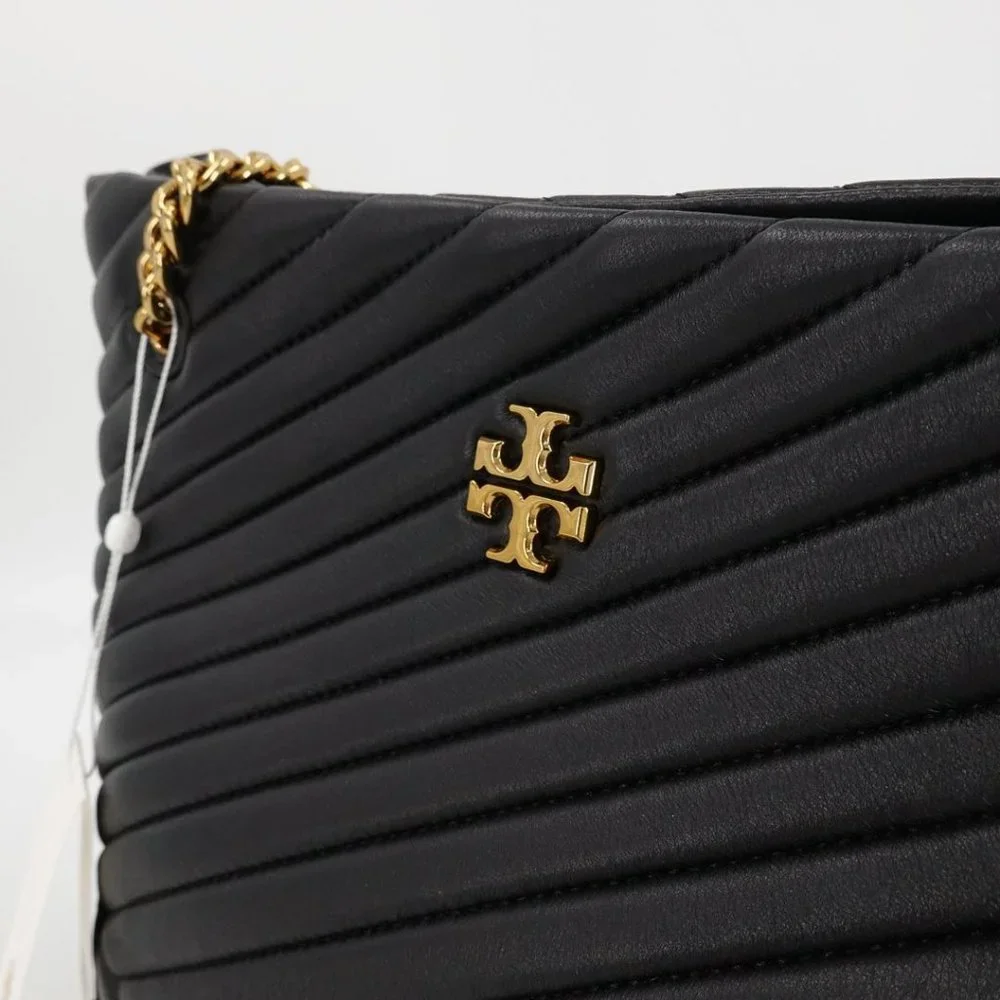 Tory Burch Kira Chevron Leather Tote Black - Picture 5 of 11